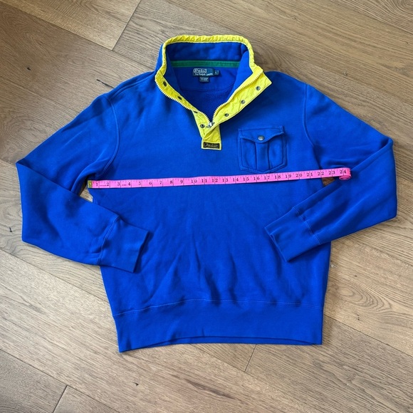 Polo By Ralph Lauren Vintage 90s Half Zipper‎ Sweatshirt Pullover -  Size L - Picture 7 of 7